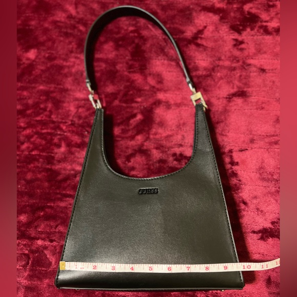 Black Faux Leather GUESS Shoulder Bag - Picture 8 of 8